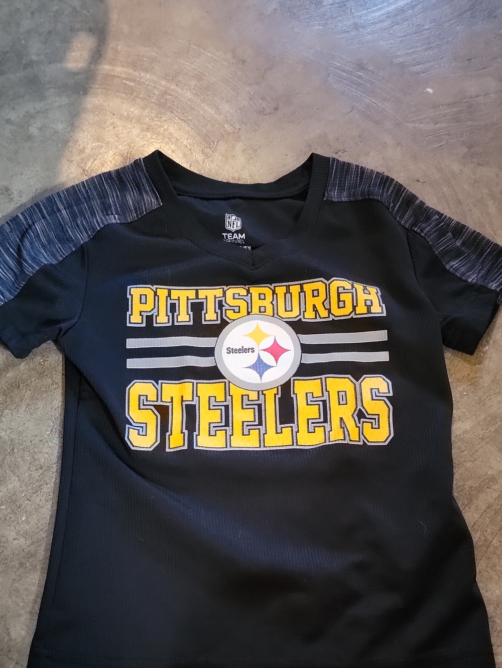 NFL Pittsburgh Steelers Black and Yellow Kids Tee